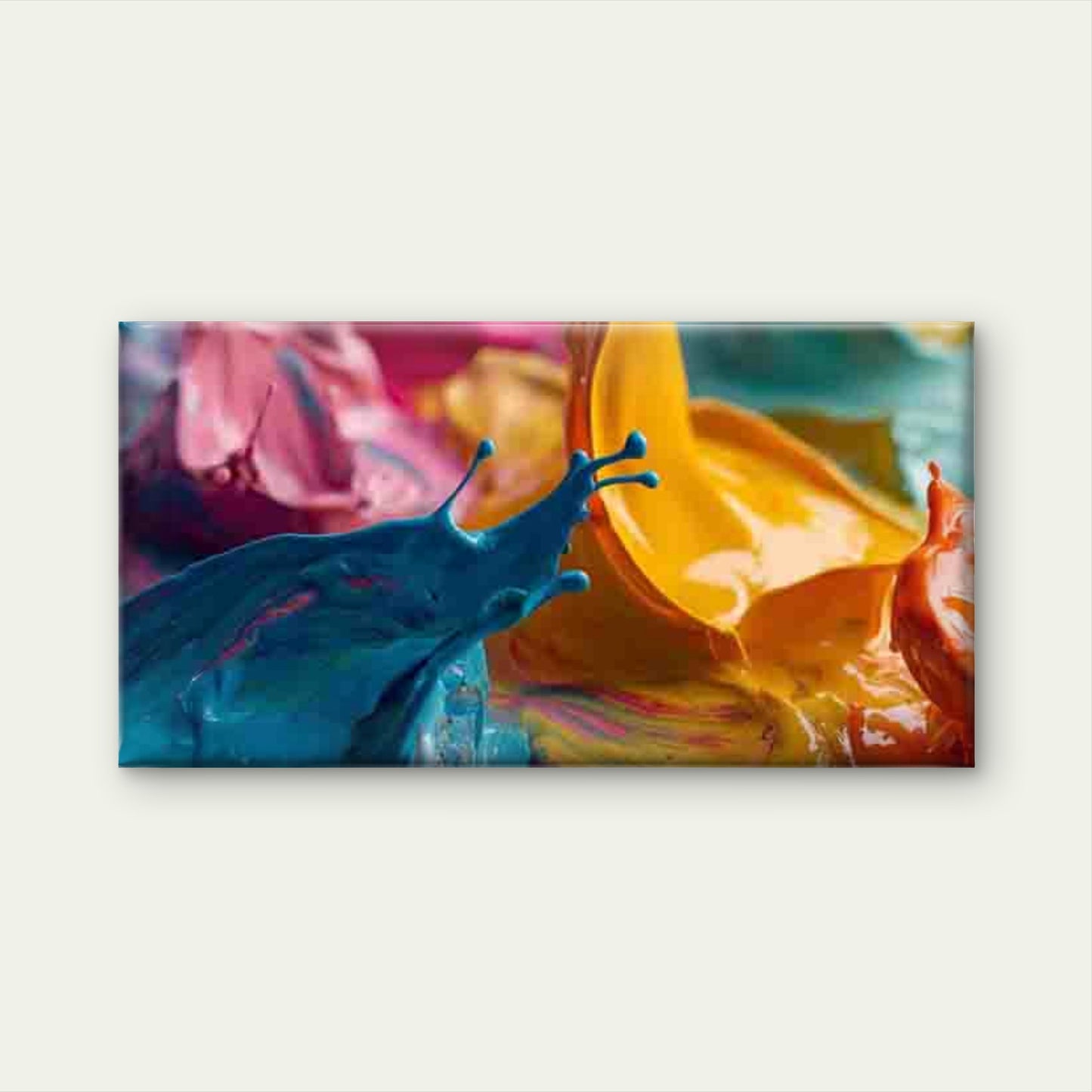 Abstract Multicolor Oil -Style Wall Art Canvas Office Home Room Framed 120x60cm