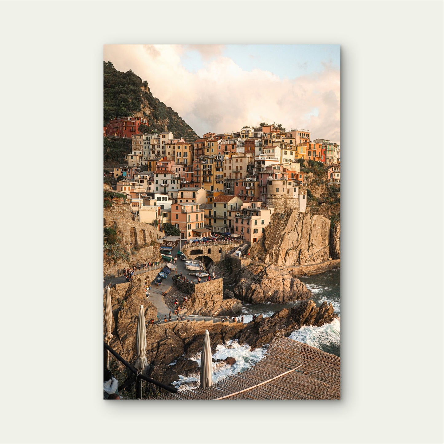 Manarola The Cinque Terre In Italy 40x60cm Metal Print Ready to Hang