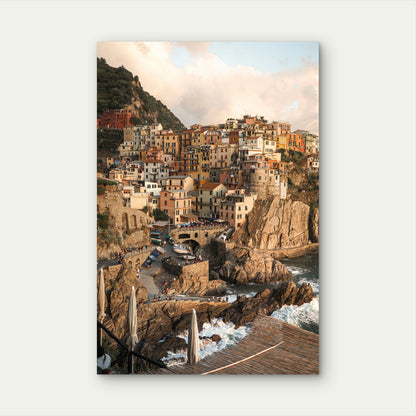 Manarola The Cinque Terre In Italy 40x60cm Metal Print Ready to Hang