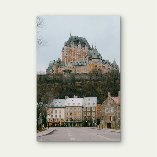 Iconic Fairmont Le Château Frontenac Hotel Canada 60x90cm Metal Print Ready to Hang