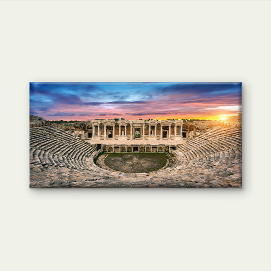 Amphitheater Ancient City Wall Art Canvas Office Home Room Framed 120x60cm