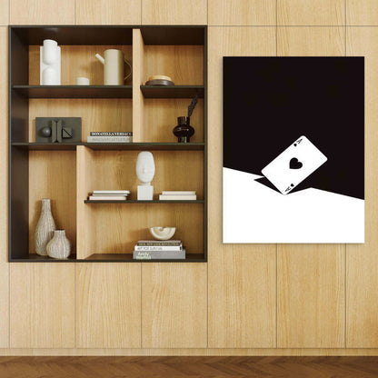 The Ace of Hearts 60x90cm Metal Print Ready to Hang - Bella Home Decor