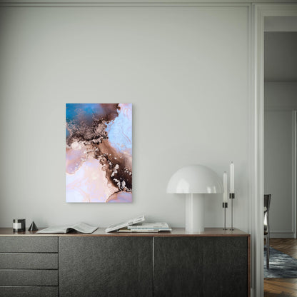 Marble Ink Abstract Art 60x90cm Metal Print Ready to Hang