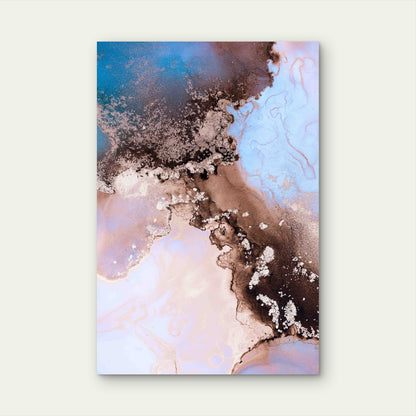 Marble Ink Abstract Art 60x90cm Metal Print Ready to Hang