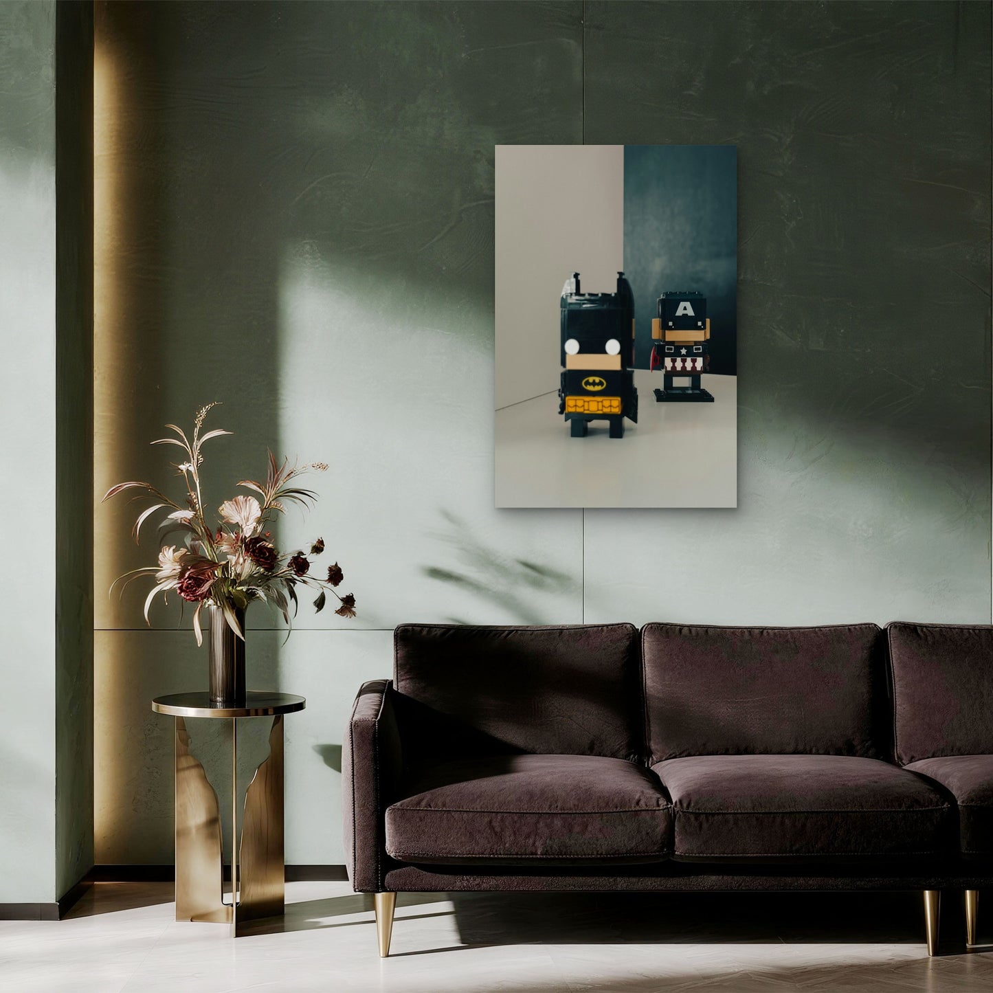 Couple Of Legos That Are Sitting On A Table 60x90cm Metal Print Ready to Hang