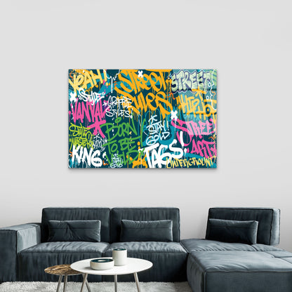 Urban Graffiti Street Art Hip Hop Tags   Acrylic Glass Printing Wall Art Australian Made Quality