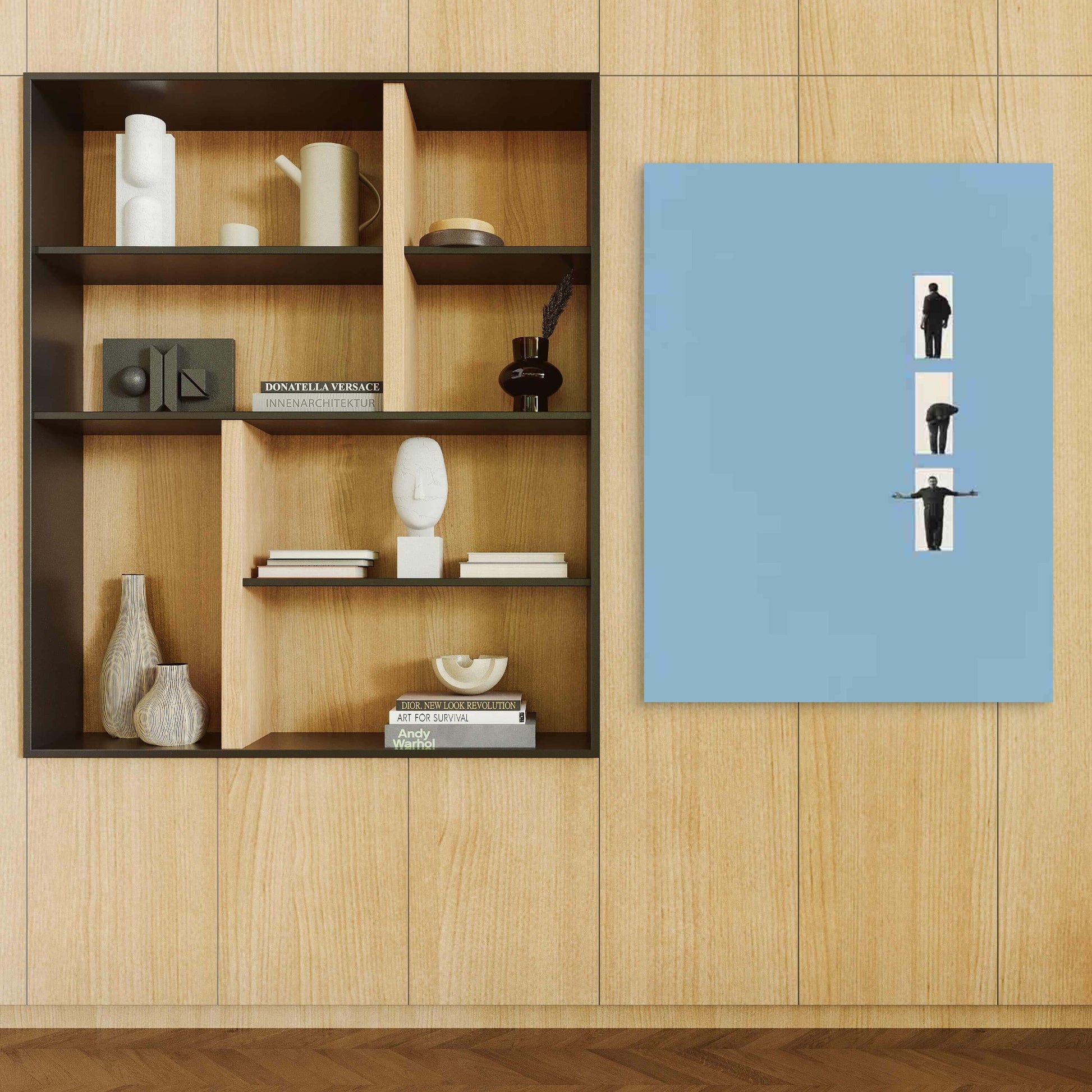 Art Depicting The Three States of Mind 60x90cm Metal Print Ready to Hang - Bella Home Decor