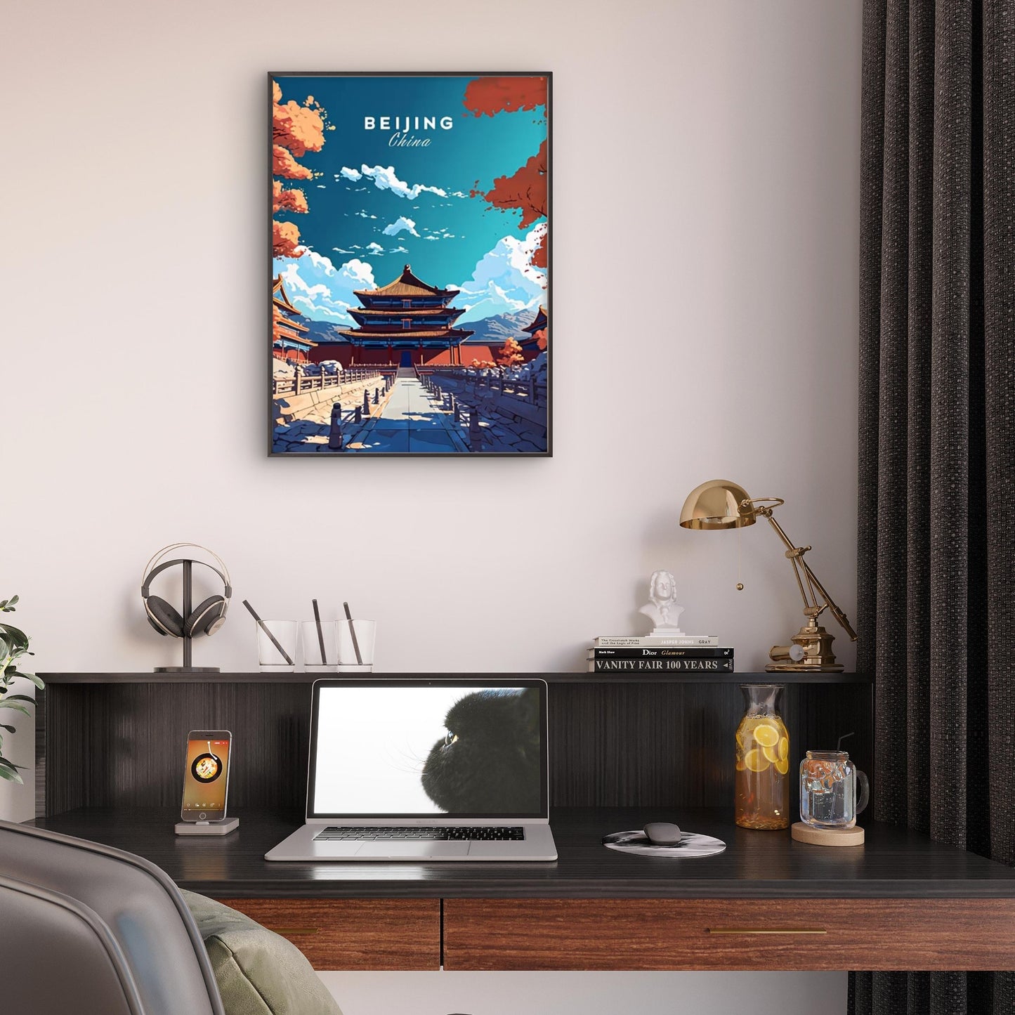 The Heart Of Traditional China Beijing Travel Poster Print Wall Art