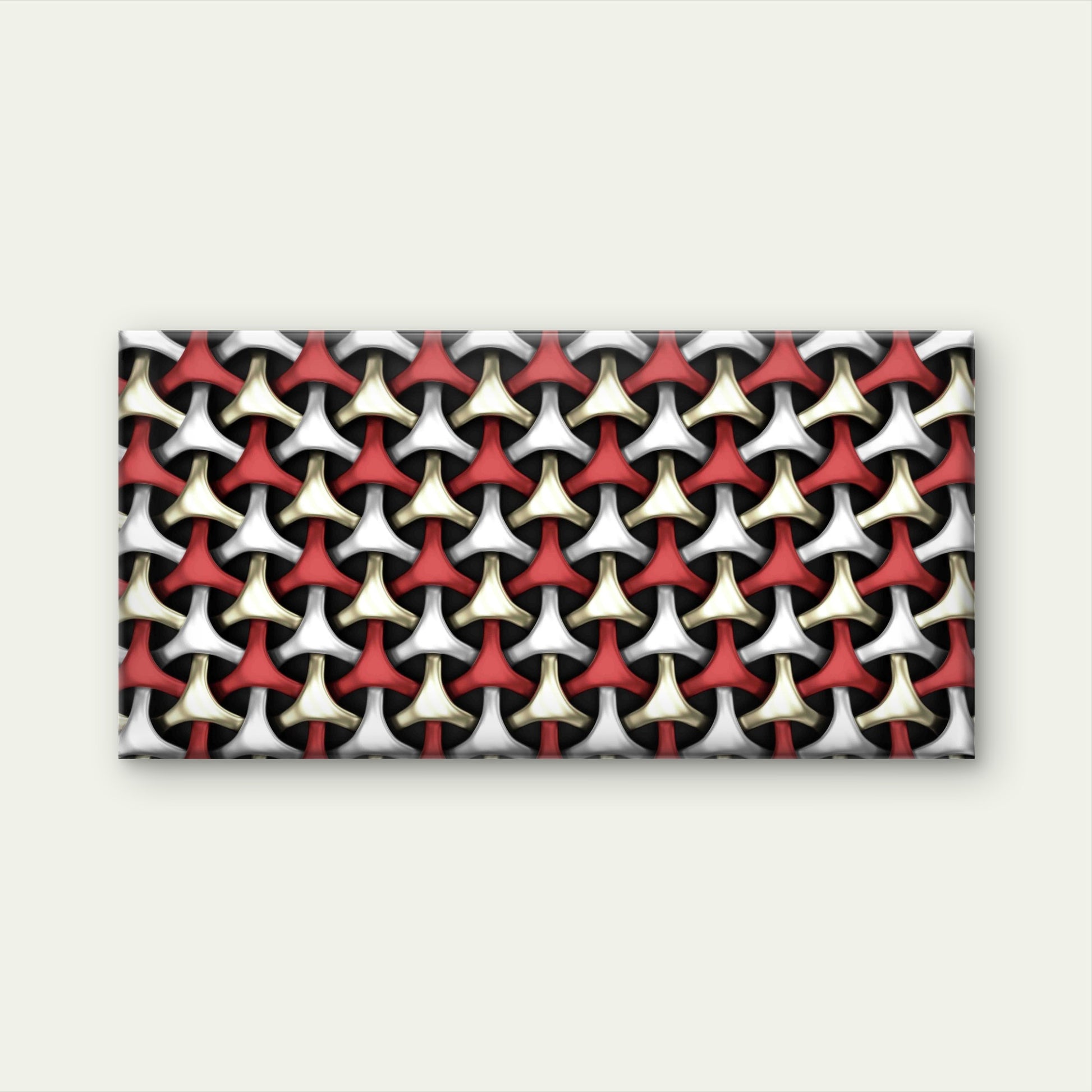 Geometric Weave Abstract Wall Art Canvas Office Home Room Framed 120x60cm - Bella Home Decor