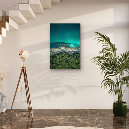Jervis Bay Aerial Reef Coast Australia 40x60cm Metal Print Ready to Hang