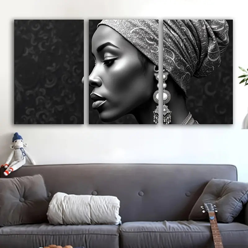 3pcs Black and White Artistic Modern Wall Art Set Canvas Framed 40x60cm - High Quality Print 100% Australian Made Wall Canvas Ready to Hang - Bella Home Decor