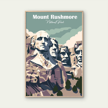 Mount Rushmore National Park USA Travel Poster Print Wall Art