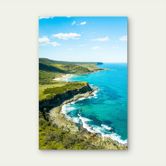 Royal National Park Coastal Coastline Cliffs 40x60cm Metal Print Ready to Hang