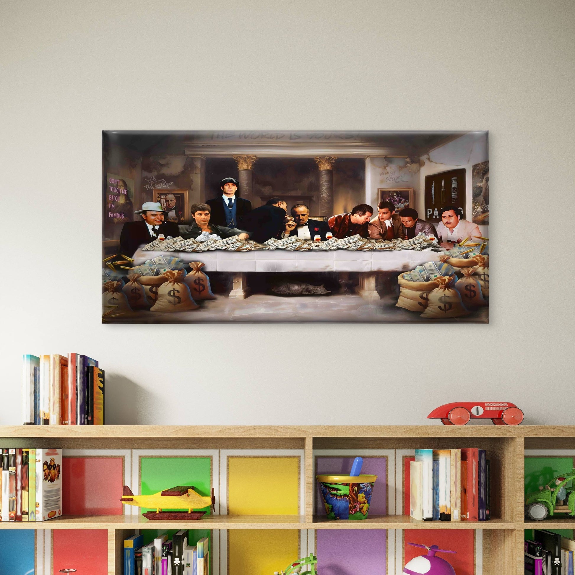 Legendary Bosses Gathering Time Wall Art Canvas Office Home Room Framed 120x60cm - Bella Home Decor