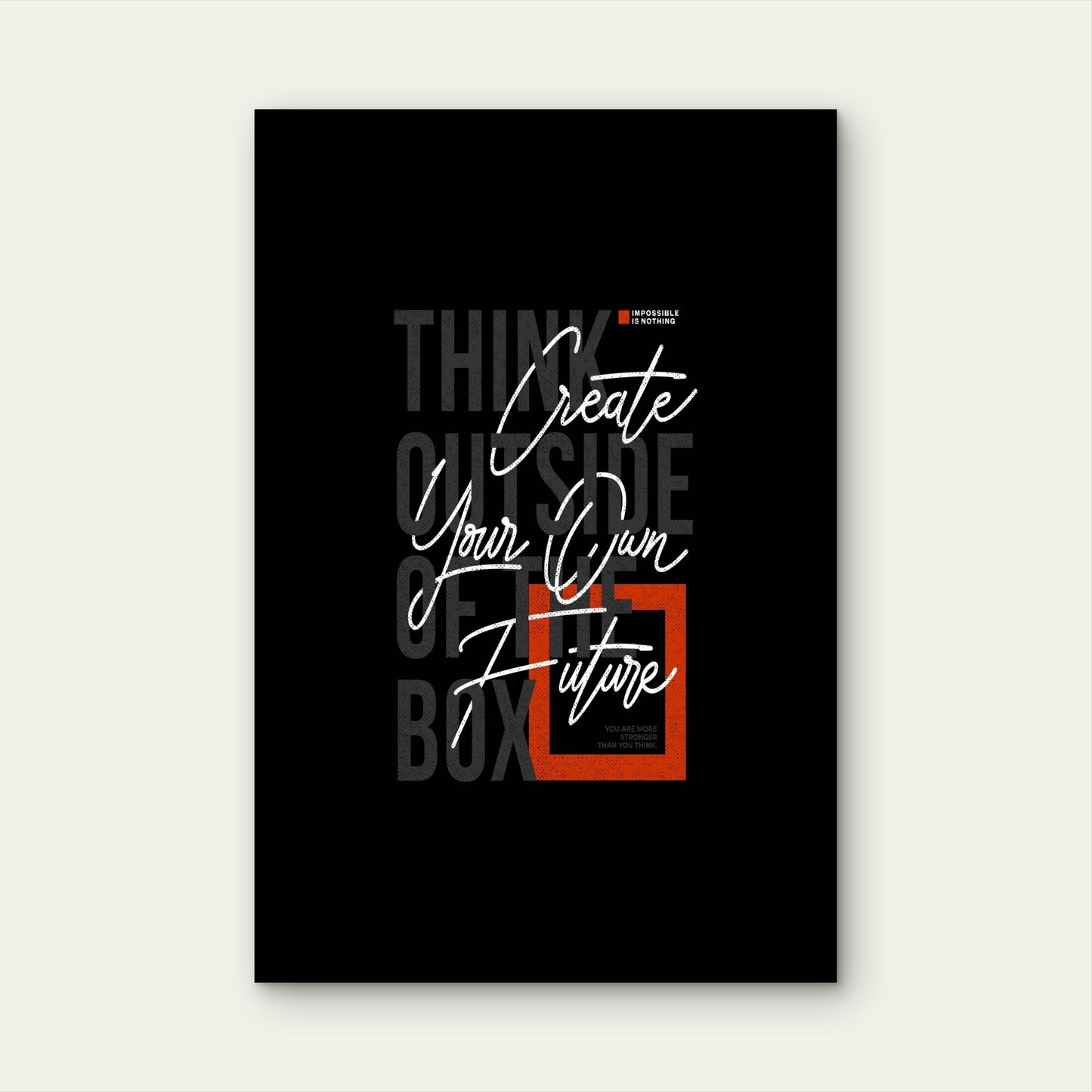 Motivational Quote Creative Mindset Corporate Office Growth 40x60cm Metal Print Ready to Hang