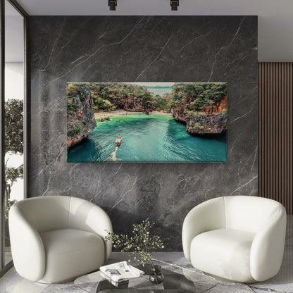 Aerial View Of Krabi Island Wall Art Canvas Office Home Room Framed 120x60cm - Bella Home Decor