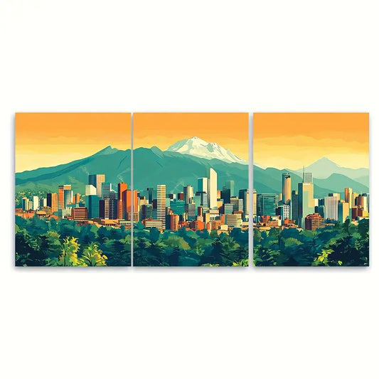 3pcs Bogota Colombia Travel Poster Metal Print Ready to Hang Art