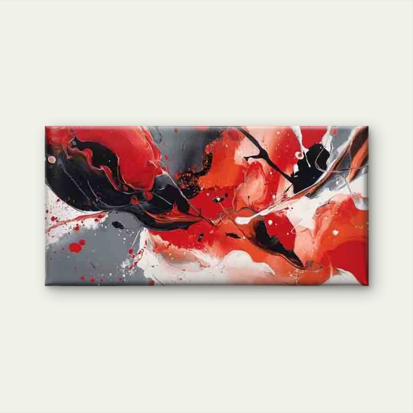 Abstract Splash Color Wall Art Canvas Office Home Room Framed 120x60cm - Bella Home Decor