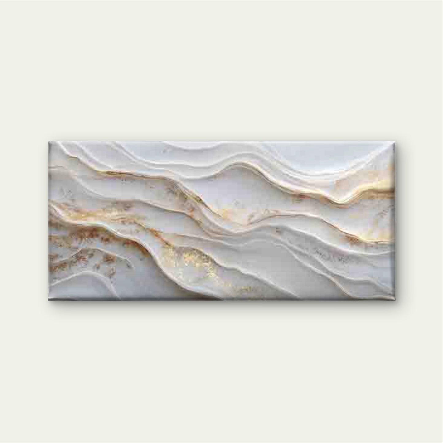 Golden Accent Abstract Wave Wall Art Canvas Office Home Room Framed 120x60cm