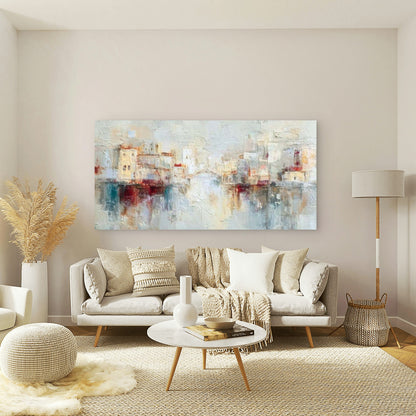 Abstract Saints City Wall Art Canvas Office Home Room Framed 120x60cm - Bella Home Decor