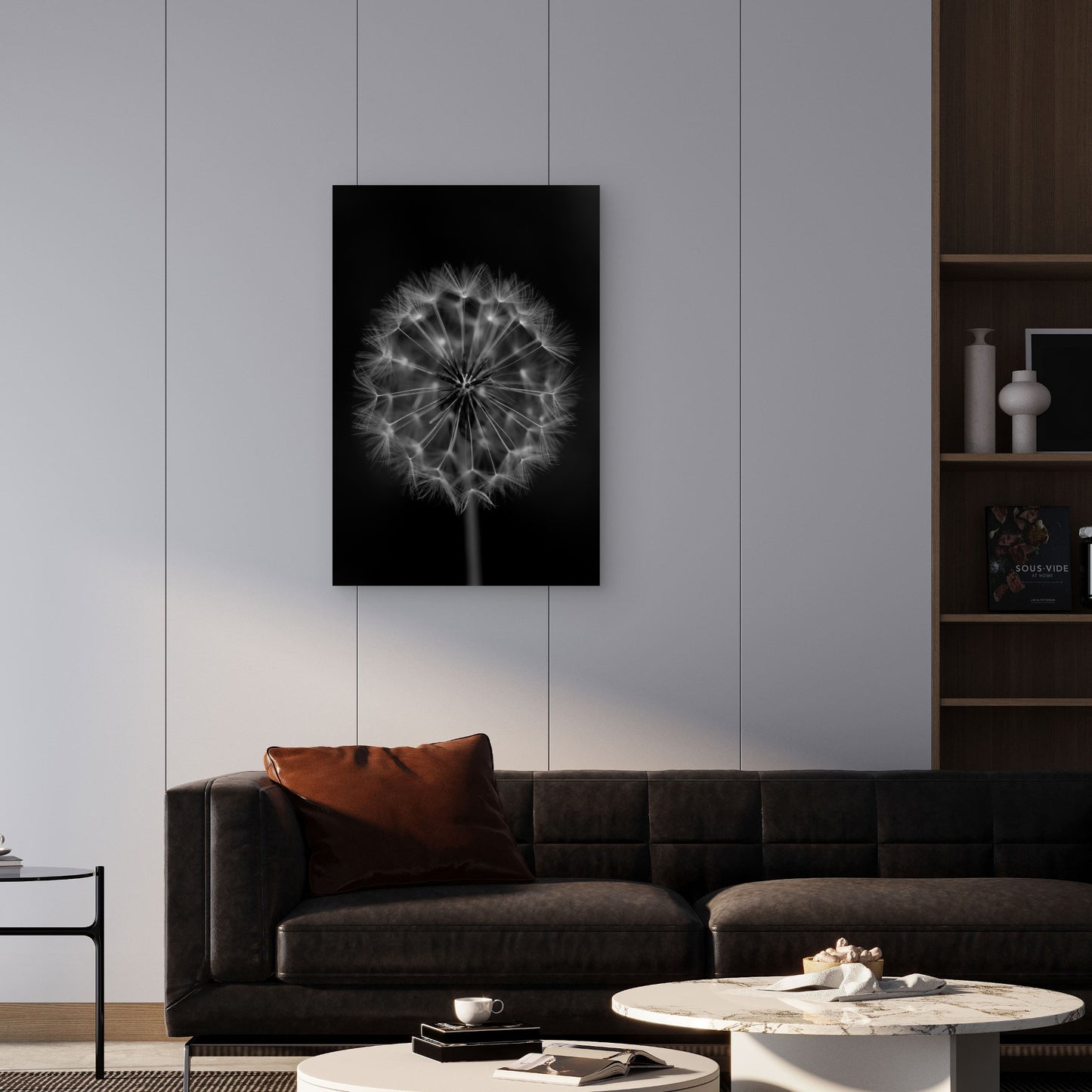 Close Up Photograph Of A Common Dandelion Seed Head 60x90cm Metal Print Ready to Hang