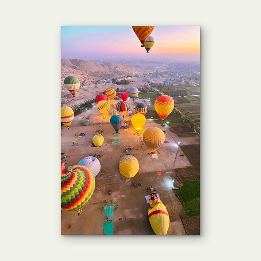 Golden Hour Hot Air Festival 40x60cm Metal Print Ready to Hang