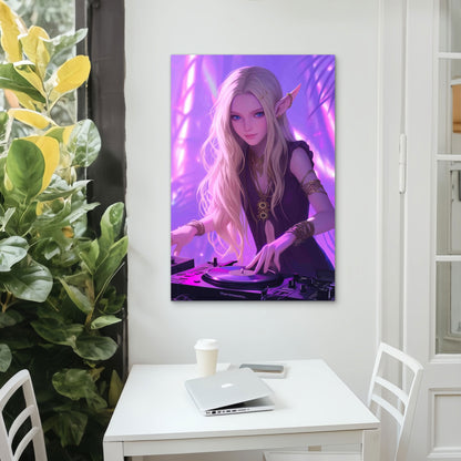 The Ethereal Elven DJ 60x90cm Metal Print Ready to Hang - Bella Home Decor