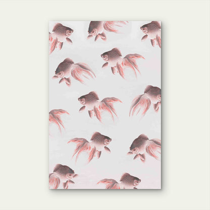 Two Veil Goldfish Metal Print Ready to Hang