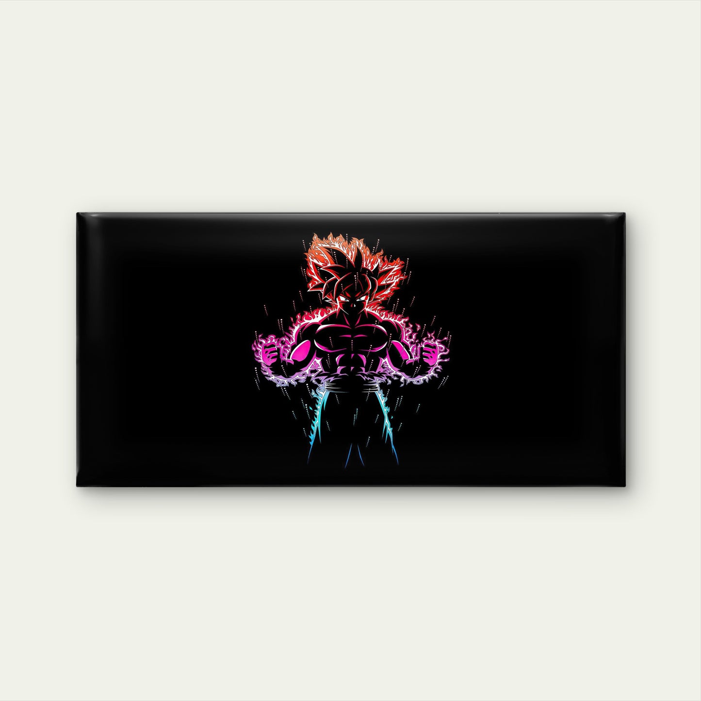 Dark Manga Power Glow Wall Art Canvas Office Home Room Framed 120x60cm