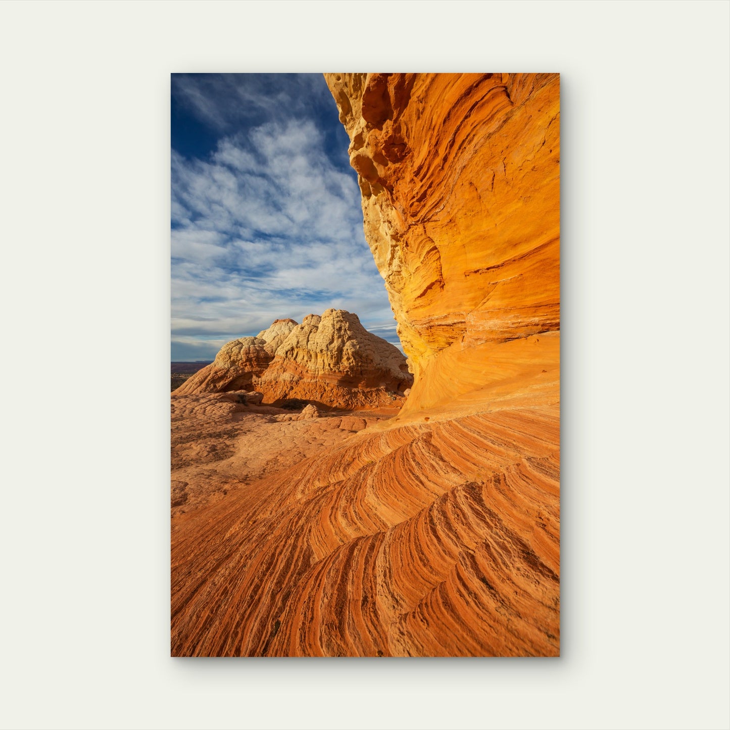 White Pocket Vermilion Cliffs Arizona Rock 40x60cm Metal Print Ready to Hang