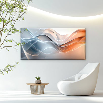 Waves of Light and Color Wall Art Canvas Office Home Room Framed 120x60cm