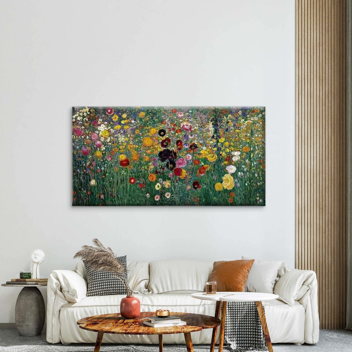 Garden Path with Buttercups Wall Art Canvas Office Home Room Framed 120x60cm