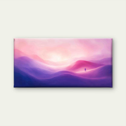 Purple Pink Landscape Sunset Wall Art Canvas Office Home Room Framed 120x60cm - Bella Home Decor