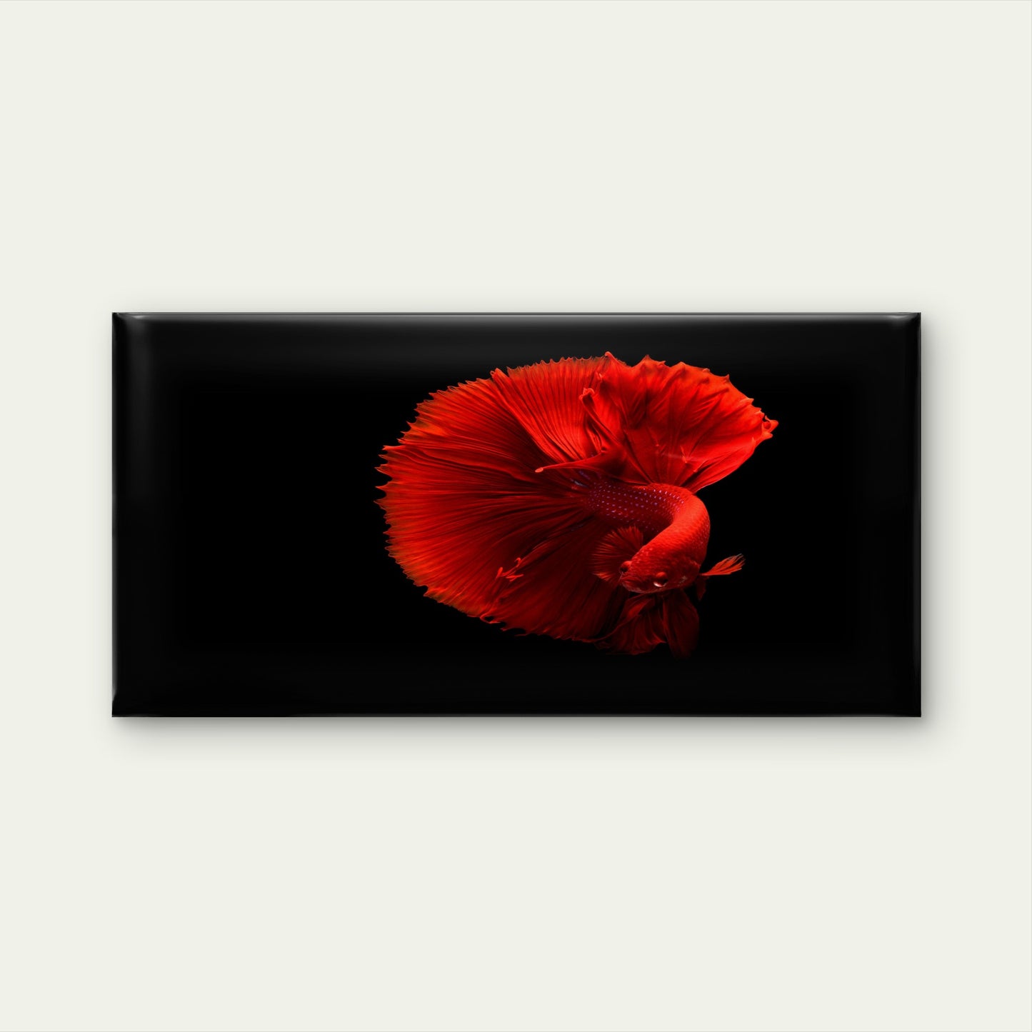 Stunning Red Betta Fish Art Wall Art Canvas Office Home Room Framed 120x60cm