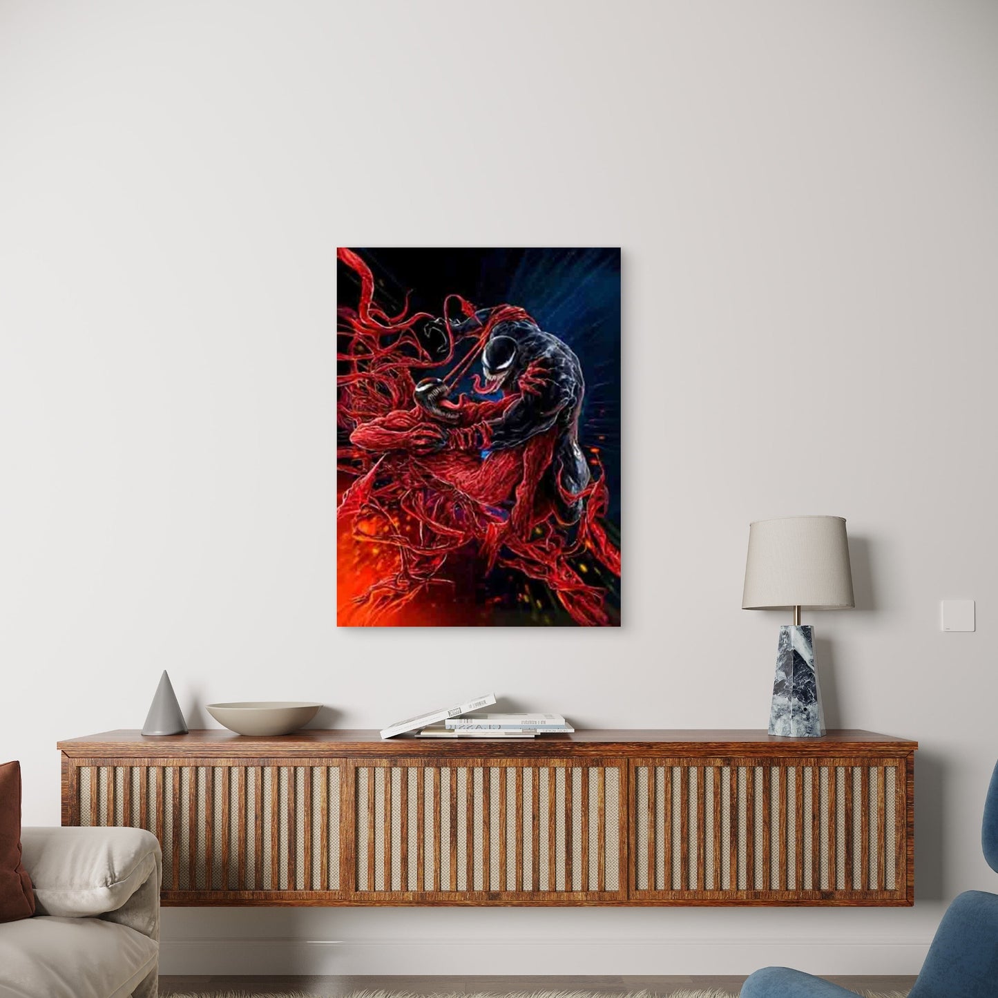 Two Fantasy Characters 60x90cm Metal Print Ready to Hang