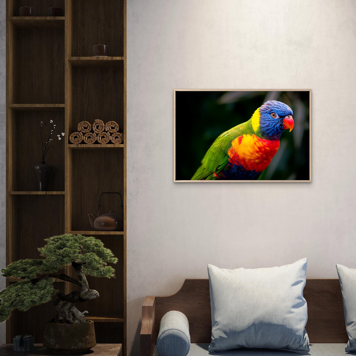 Outstanding Wild Rainbow Lorikeet Crucial Ecological Avian Species Australia  Wall Art Decor 100% Australian Made