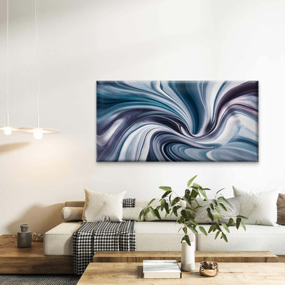 Blue White Abstract Background Wall Art Canvas Office Home Room Framed 120x60cm - Bella Home Decor