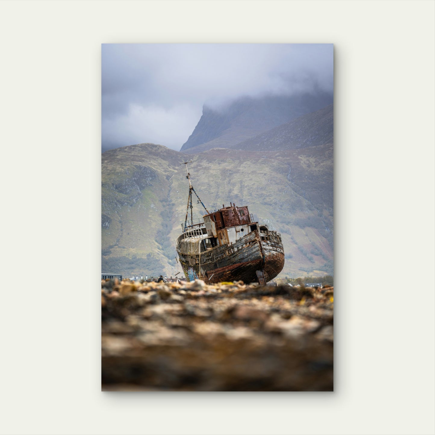 Corpach Shipwreck near Fort William, Scotland 40x60cm Metal Print Ready to Hang