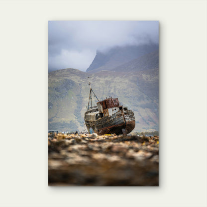 Corpach Shipwreck near Fort William, Scotland 40x60cm Metal Print Ready to Hang