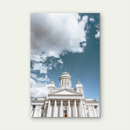 Finland Helsinki Cathedral White Architecture 40x60cm Metal Print Ready to Hang
