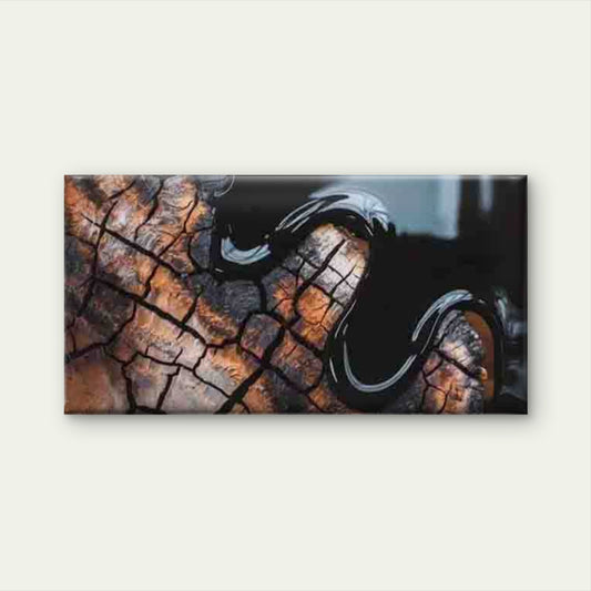 Cracked Earth Reflection Wall Art Canvas Office Home Room Framed 120x60cm