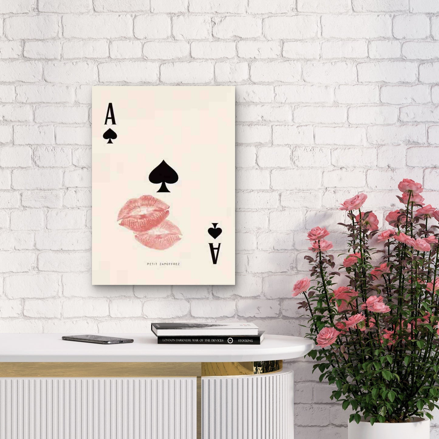 Design of The Ace of Spades Metal Print Ready to Hang - Bella Home Decor