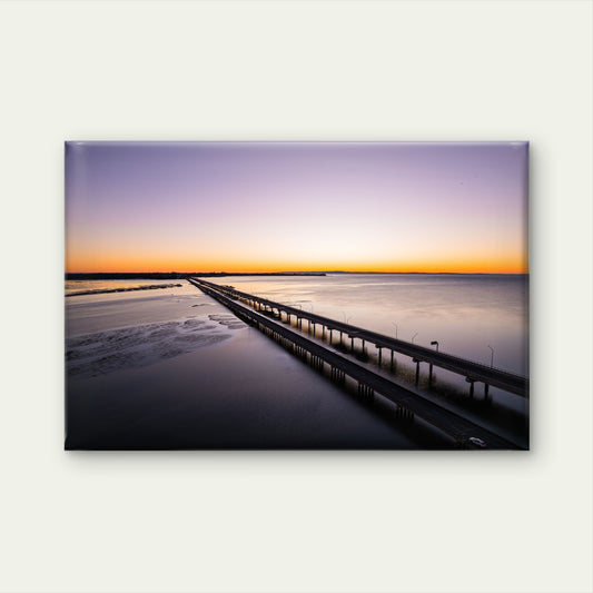 Glorious purple sunrise in Redcliffe, Queensland, Australia Neutral Canvas Print Wall Art Decor 100% Australian Made