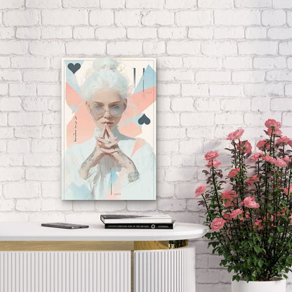 Ace of Spades Elegant Minimalist 60x90cm Metal Print Ready to Hang - Bella Home Decor