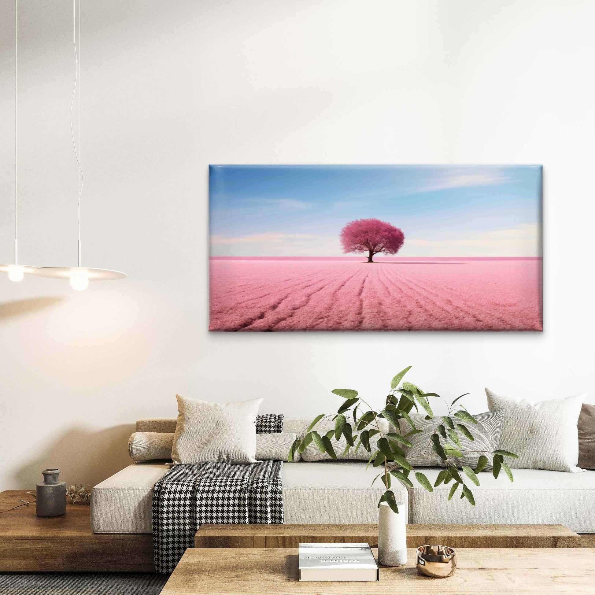 Blush Of The Horizon Wall Art Canvas Office Home Room Framed 120x60cm - Bella Home Decor