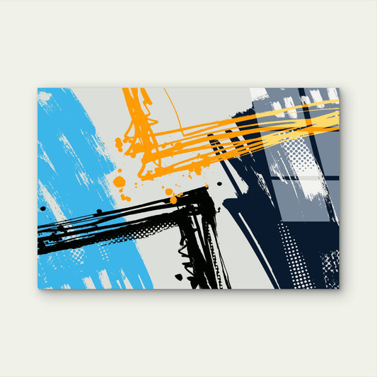 Modern Graffiti Splash Acrylic Glass Printing Wall Art Australian Made Quality