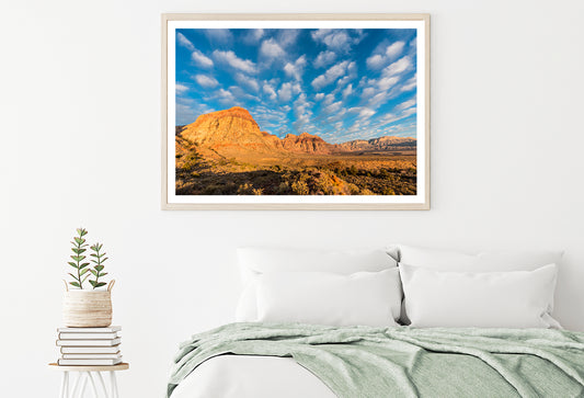 Early Morning Light With Partly Cloudy Sky Nevada Home Decor Premium Quality Poster Print Choose Your Sizes