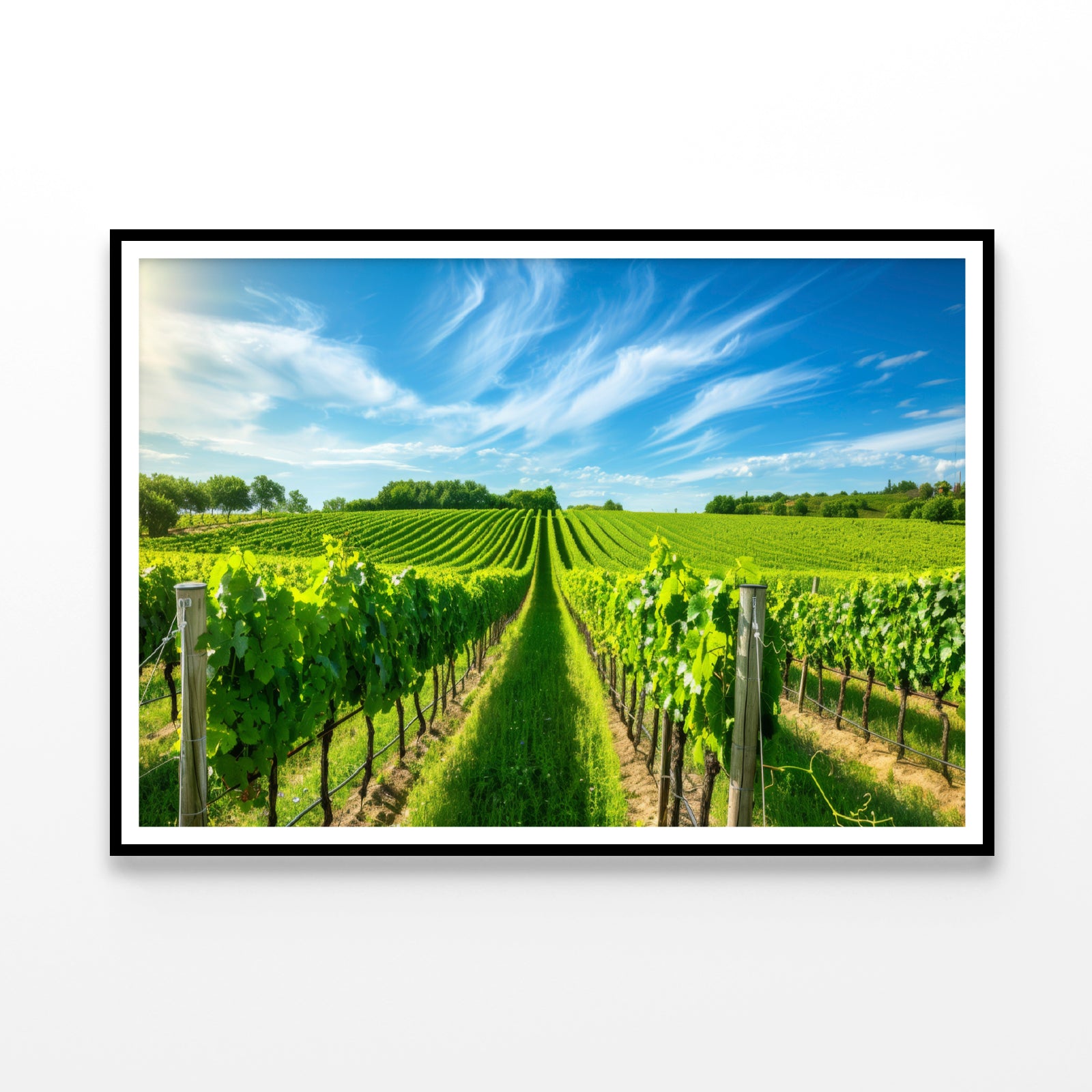 Rows of Green Plants with Sky Home Decor Premium Quality Poster Print Choose Your Sizes - Bella Home Decor