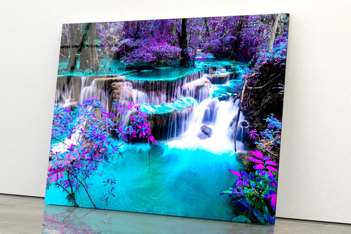 Colorful Autumn Forest at Kanchanaburi, Thailand Acrylic Glass Print Tempered Glass Wall Art 100% Made in Australia Ready to Hang