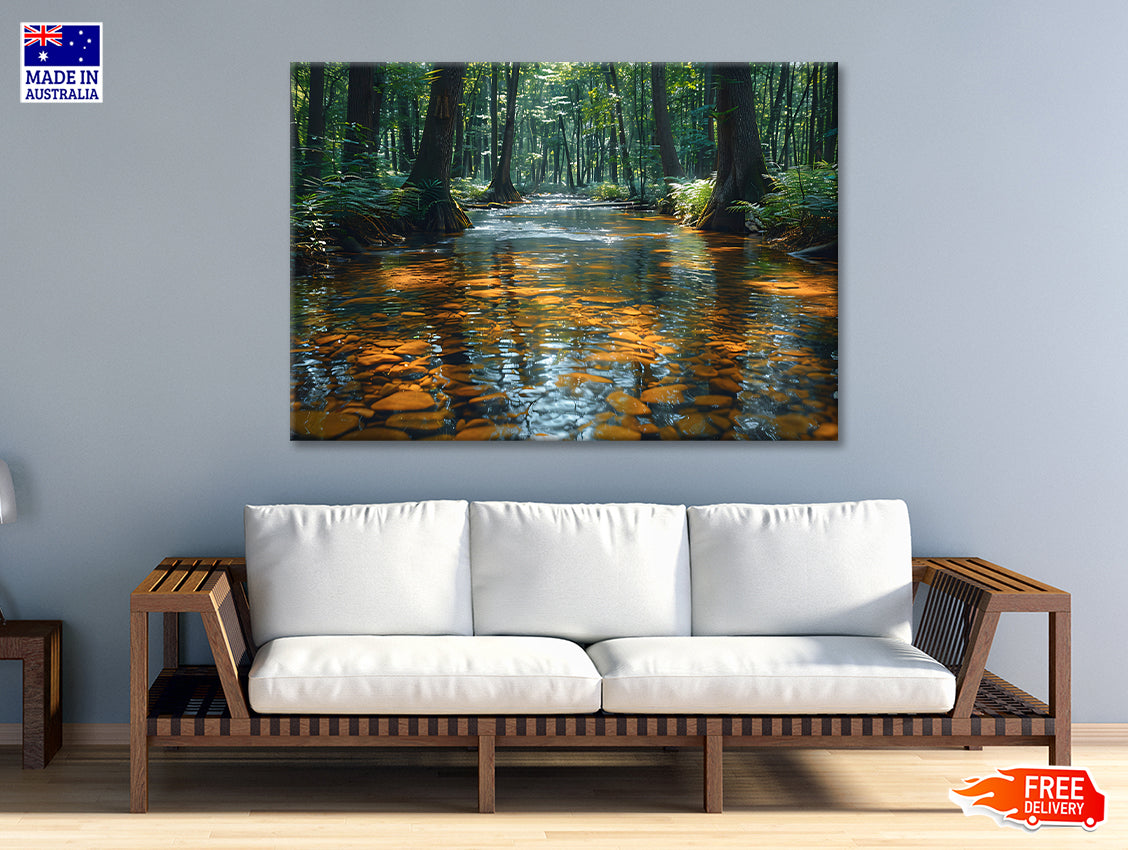 View of Forest in the Morning Print 100% Australian Made - Bella Home Decor